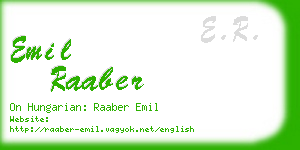 emil raaber business card